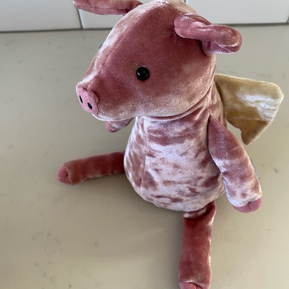 Jellycat London Plush Stuffed Animal Pig With Wings “Piggy Might Fly” - Picture 9 of 10